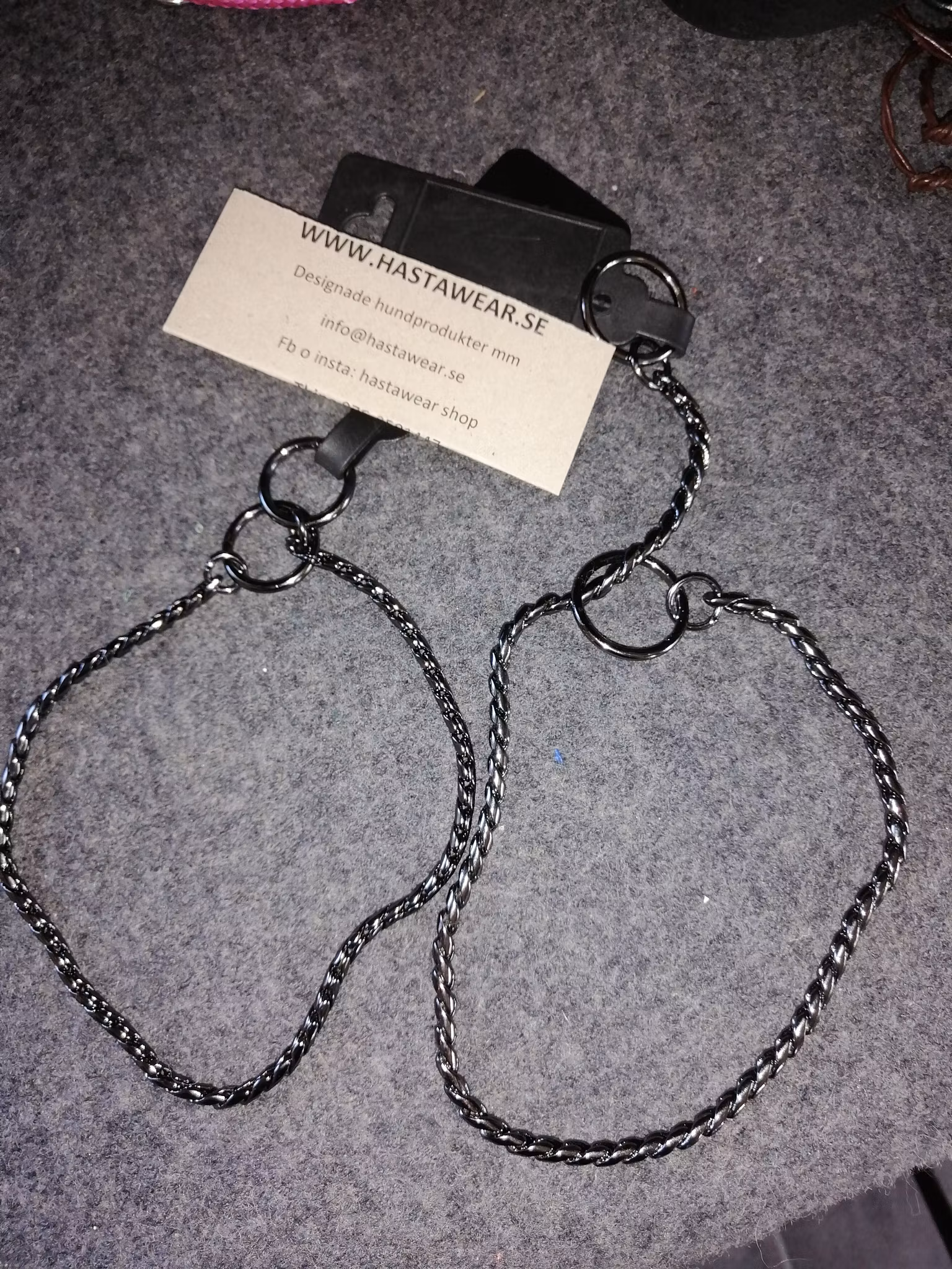snake kedja till utställning antrasit svart 5 mm 50 cm