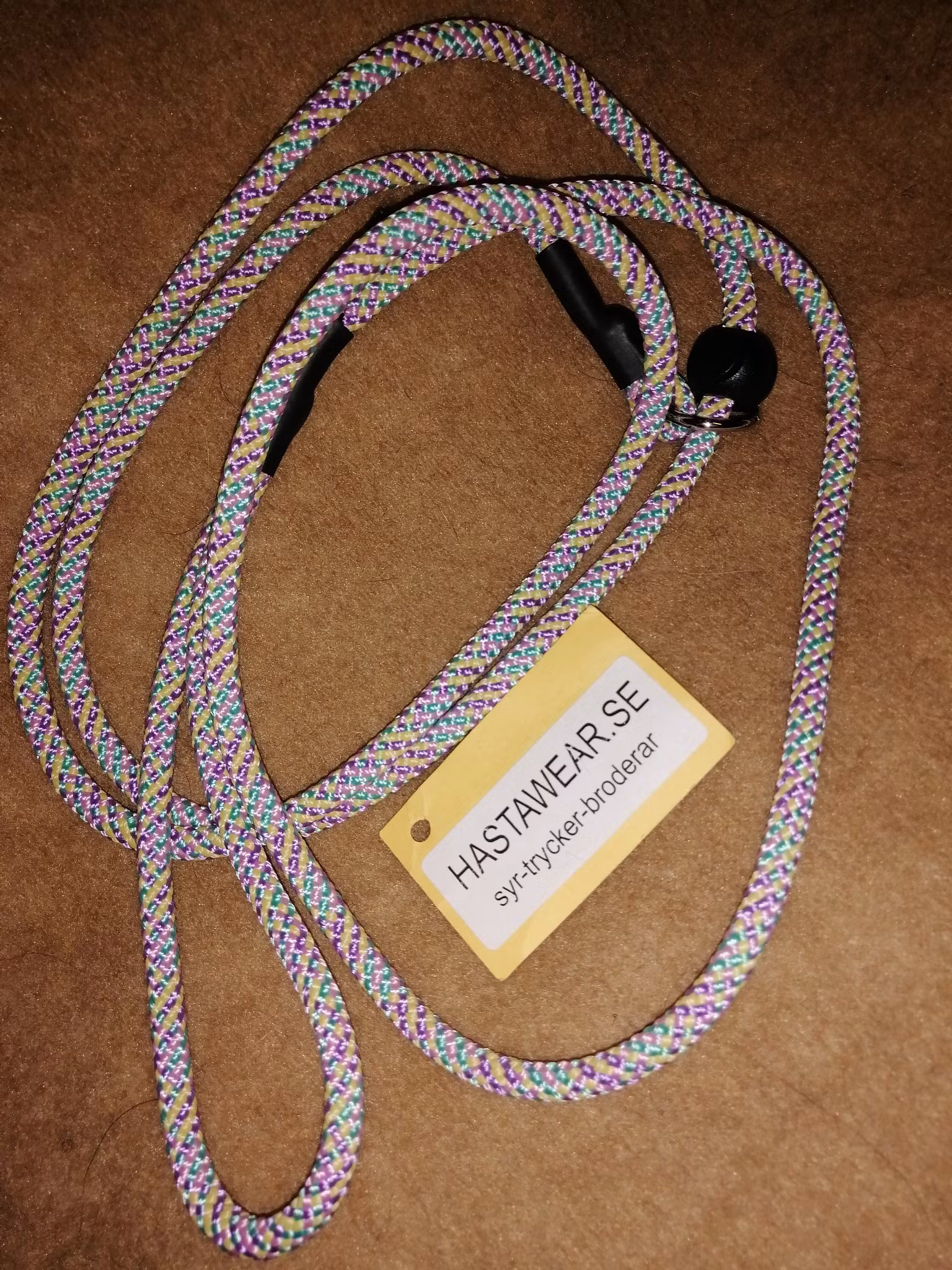 6mm retrieverkoppel pastellfärger ca 170cm