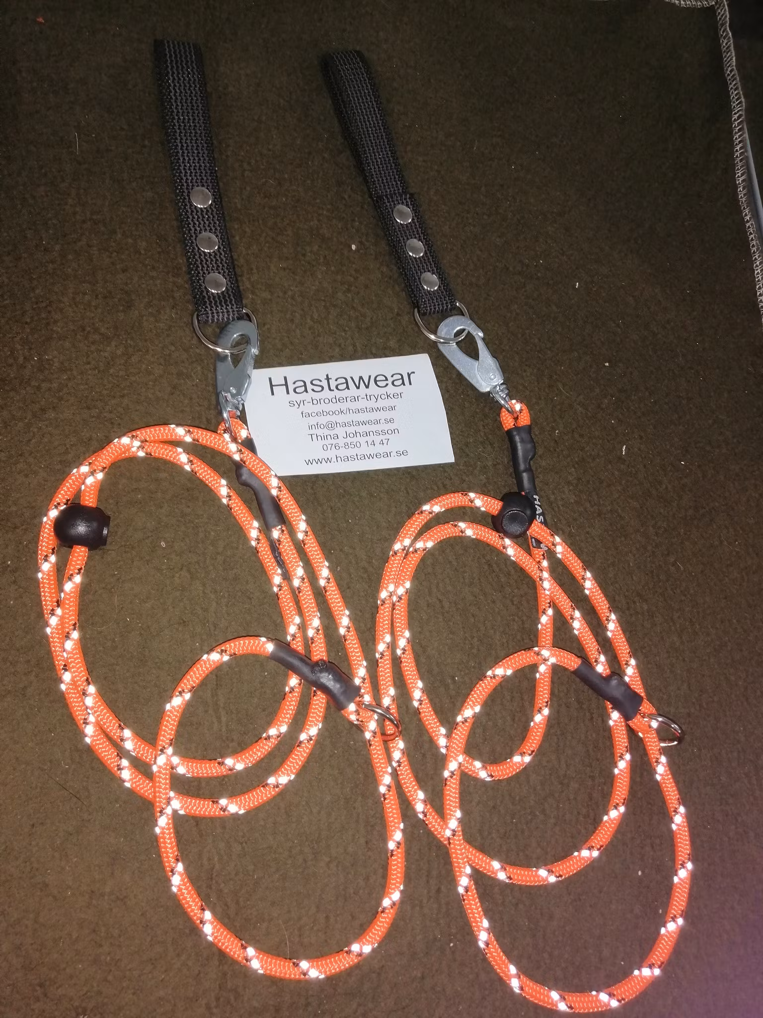 Bälteskoppel handsfree retriever orange reflex